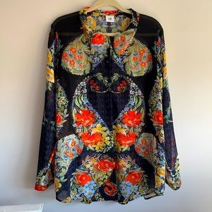 Cabi XL sheer blouse